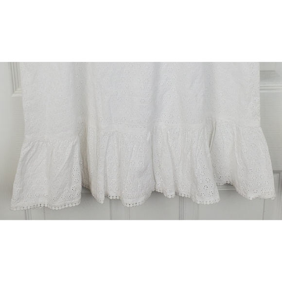 NWT Draper James eyelet flounce ruffle hem strappy spring summer dress white - Picture 10 of 15